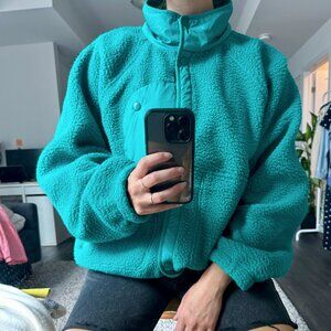 Teal/Green Sherpa Jacket